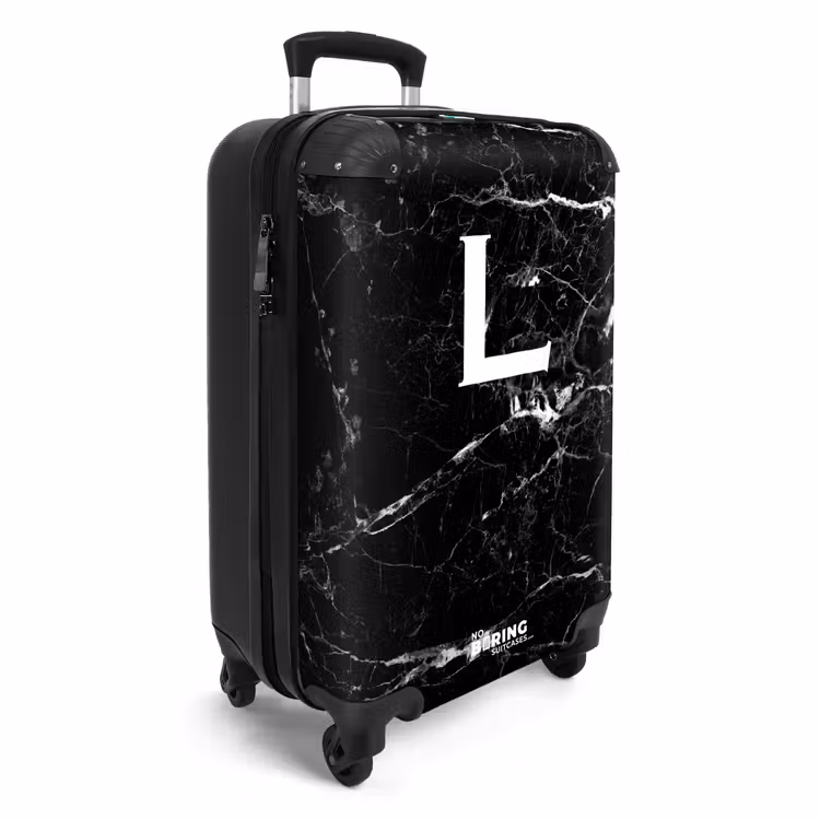 CaseSwap™ - Buchstabe L - Marmor - Schwarz — 2