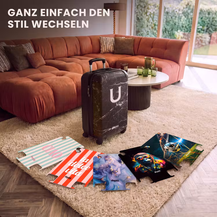 CaseSwap™ - Marmor - Buchstabe U - Schwarz - Marmordruck — 5
