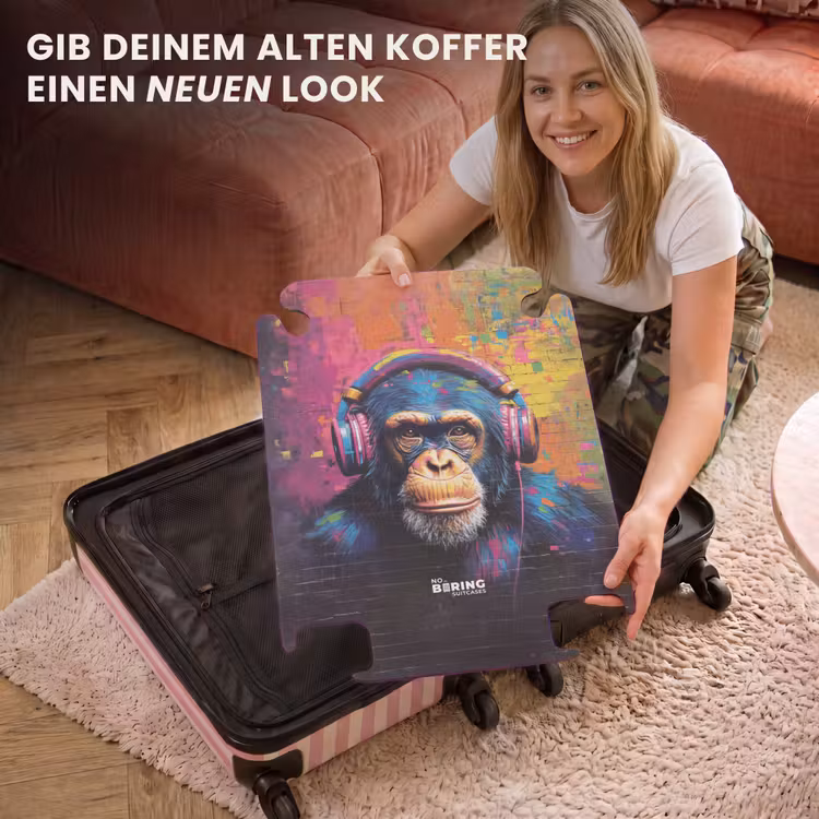 CaseSwap™ - Buntes Äffchen mit Kopfhörern im Graffiti-Stil — 3