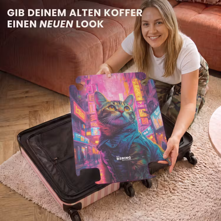 CaseSwap™ - Katze mit Mantel in bunter Stadt — 3
