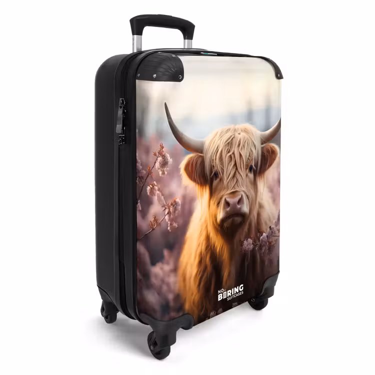 CaseSwap™ - Schottischer Highlander mit rosa Blumen — 2