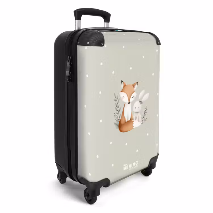 CaseSwap™ - Fuchs und Kaninchen umgeben von grünen Blättern und Punkten — 2