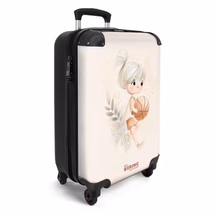 CaseSwap™ - Mädchen mit einem Basketball in neutralen Farben. — 2