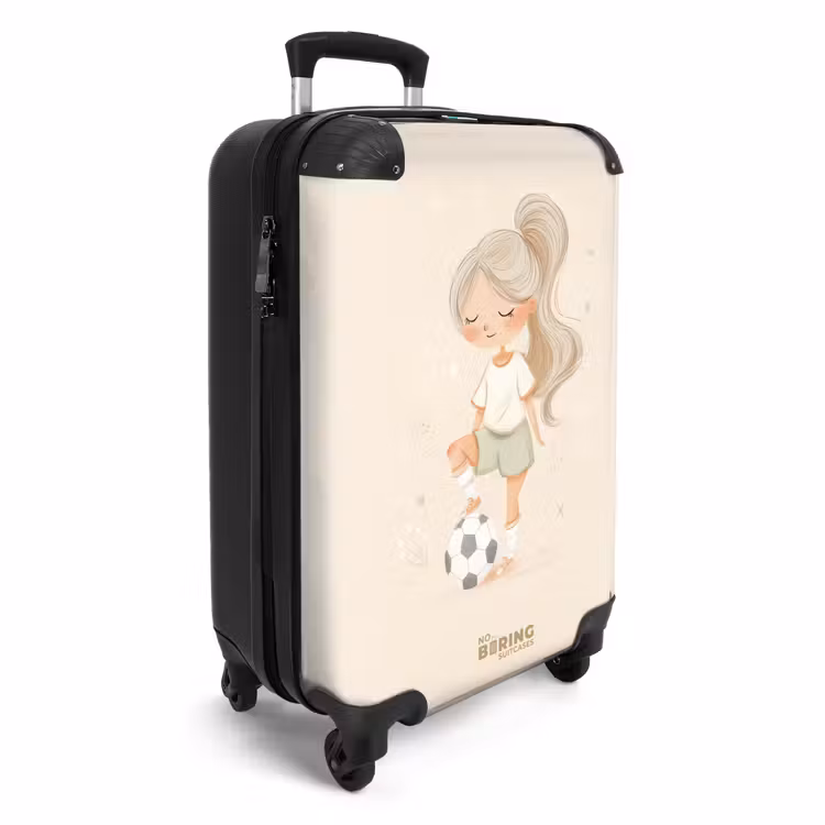 CaseSwap™ - Mädchen mit einem Fußball in beigen Farben — 2