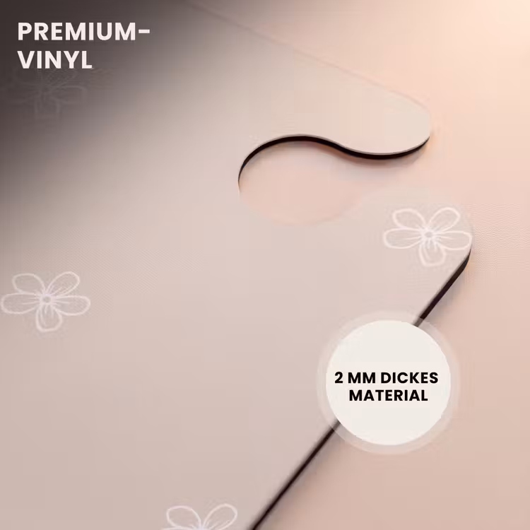 CaseSwap™ - Beigefarbener Hintergrund mit weißen Blumen — 6