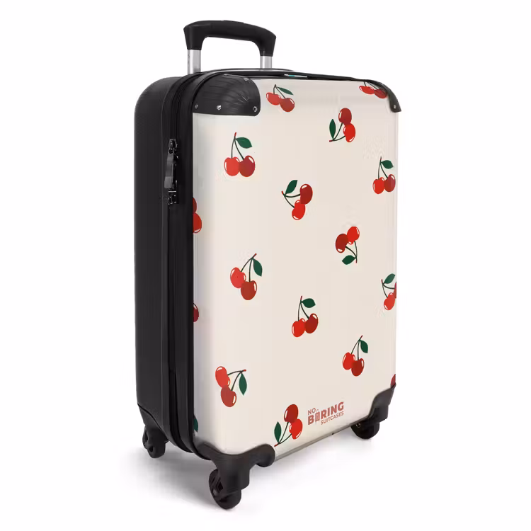 CaseSwap™ - Beigefarbener Hintergrund mit Muster aus großen Kirschen — 2