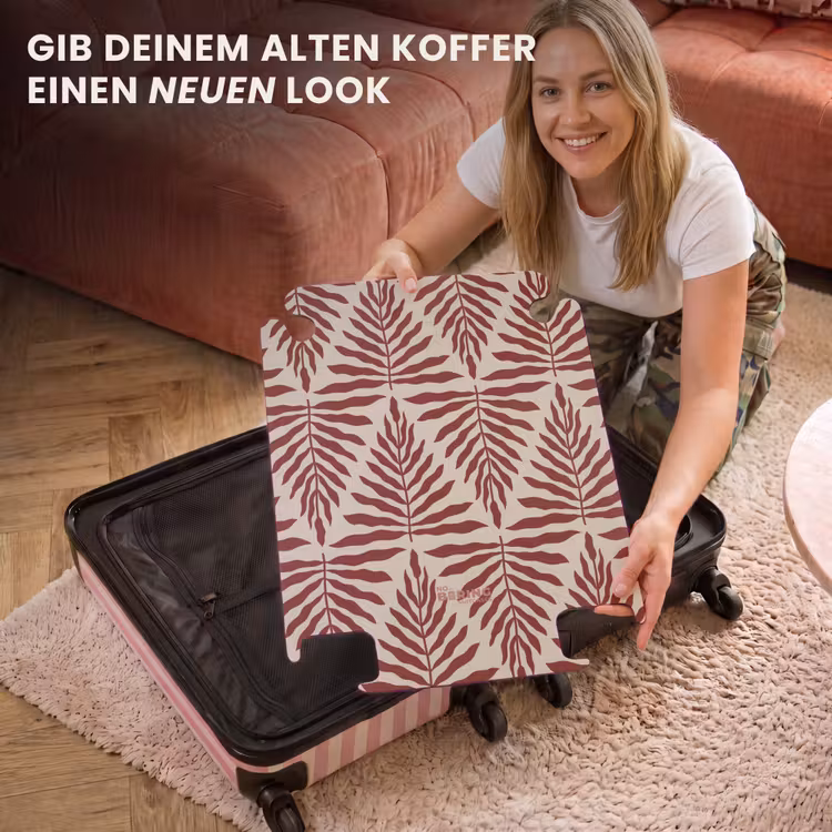 CaseSwap™ - Muster aus Blättern in Beige mit Rot — 3