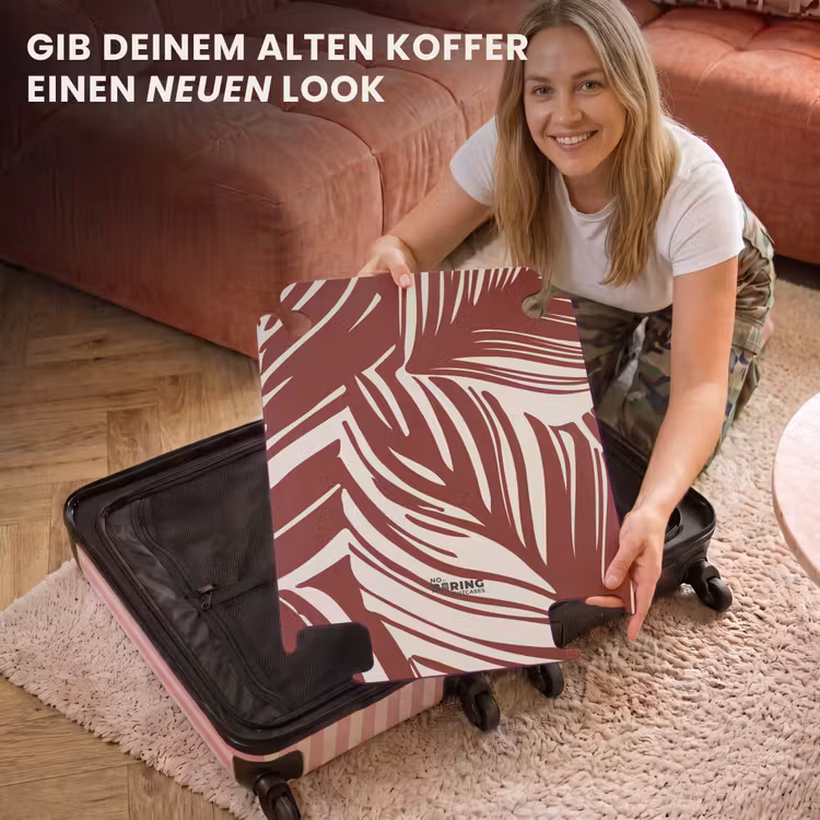 CaseSwap™ - Große Blätter in Rot mit Beige — 3