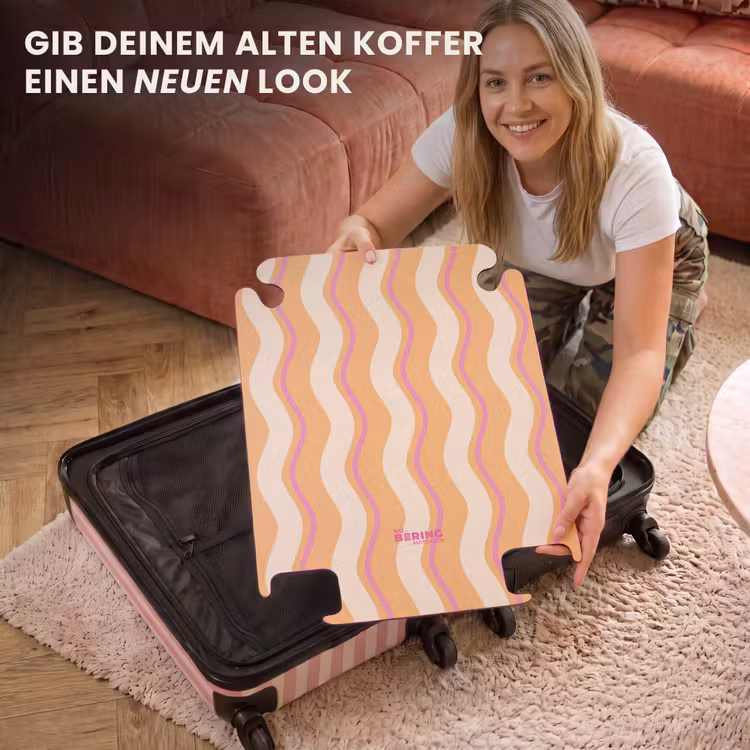 CaseSwap™ - Wellenförmige Streifen in Orange und Rosa — 3