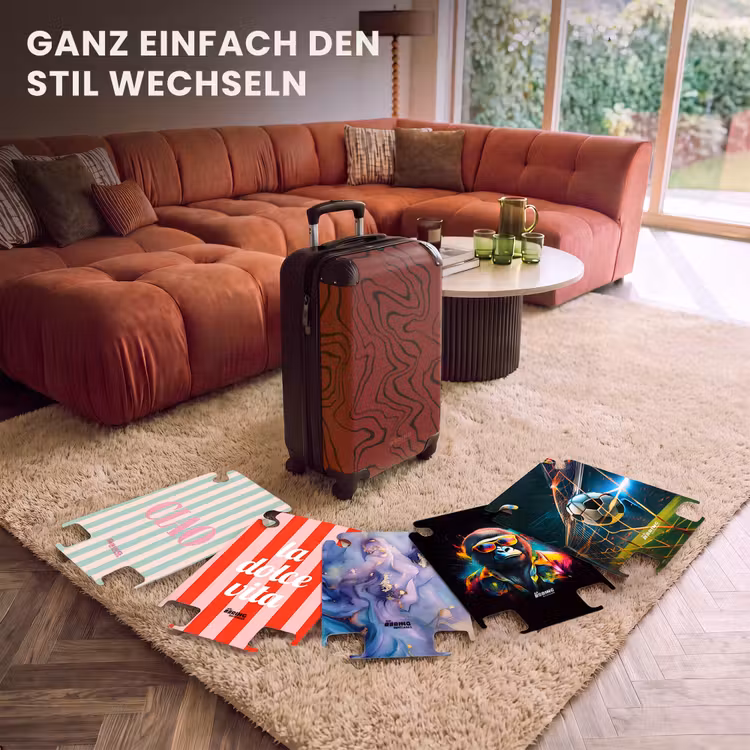 CaseSwap™ - Roter Hintergrund mit abstrakten schwarzen Linien — 5