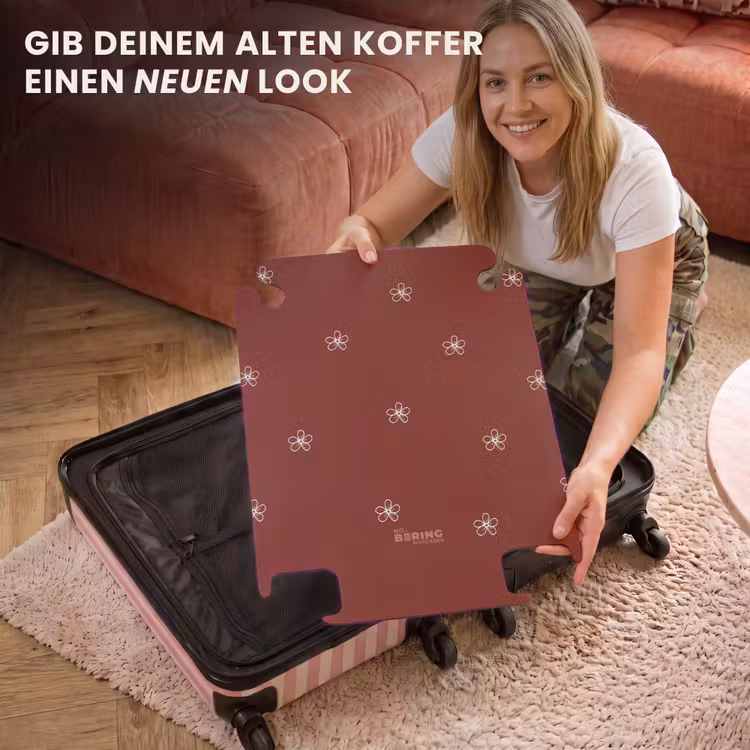 CaseSwap™ - Roter Hintergrund mit weißen Blumen — 3