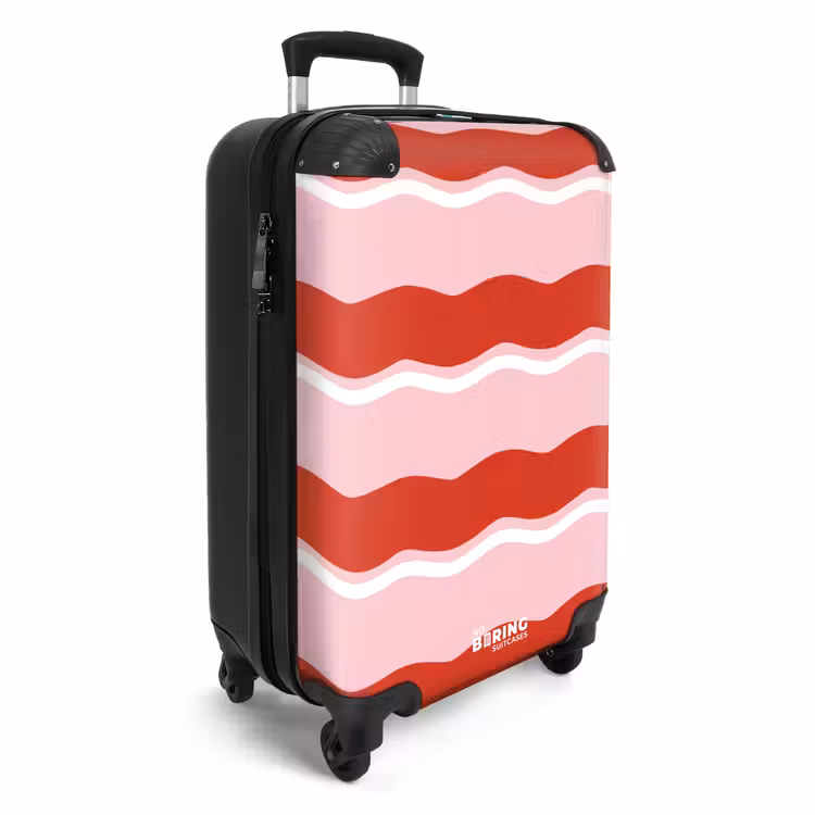 CaseSwap™ - Wellenförmige Streifen in Rot und Rosa — 2