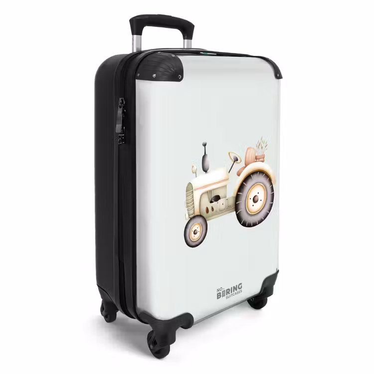 CaseSwap™ - Beigefarbener Oldtimer-Traktor in Pastellgrün — 2