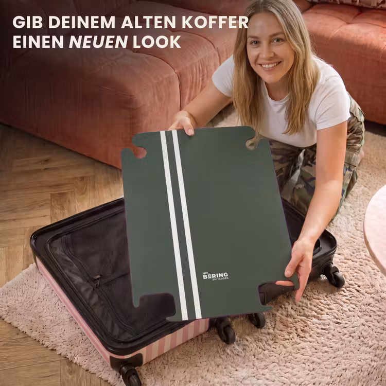 CaseSwap™ - Dunkelgrüner Hintergrund mit doppelten weißen Seitenstreifen auf der linken Seite — 3