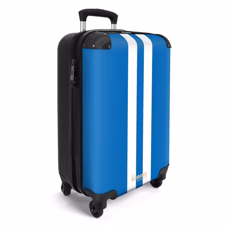 CaseSwap™ - Hellblauer Hintergrund mit doppeltem weißen Mittelstreifen — 2
