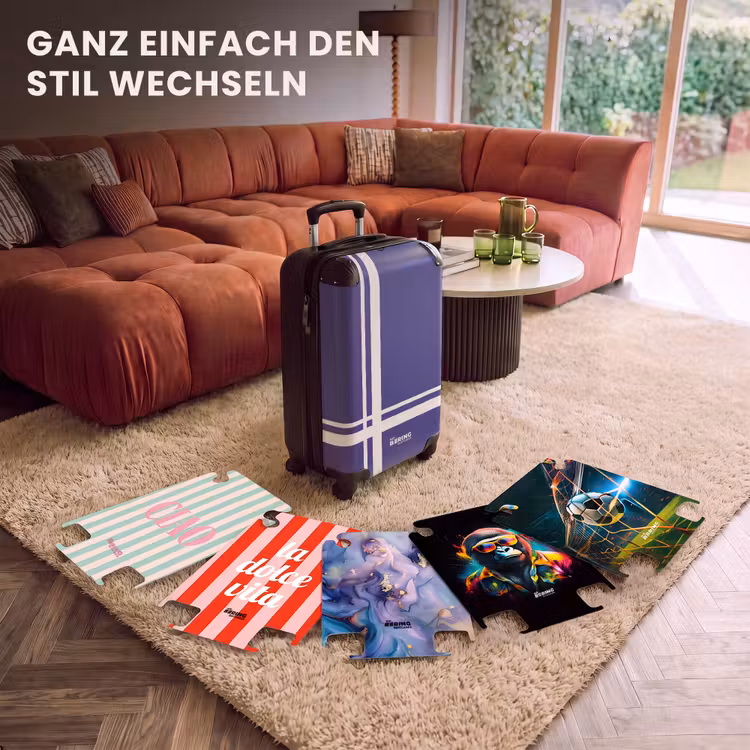 CaseSwap™ - Königsblauer Hintergrund mit weißem Gitter unten links — 5