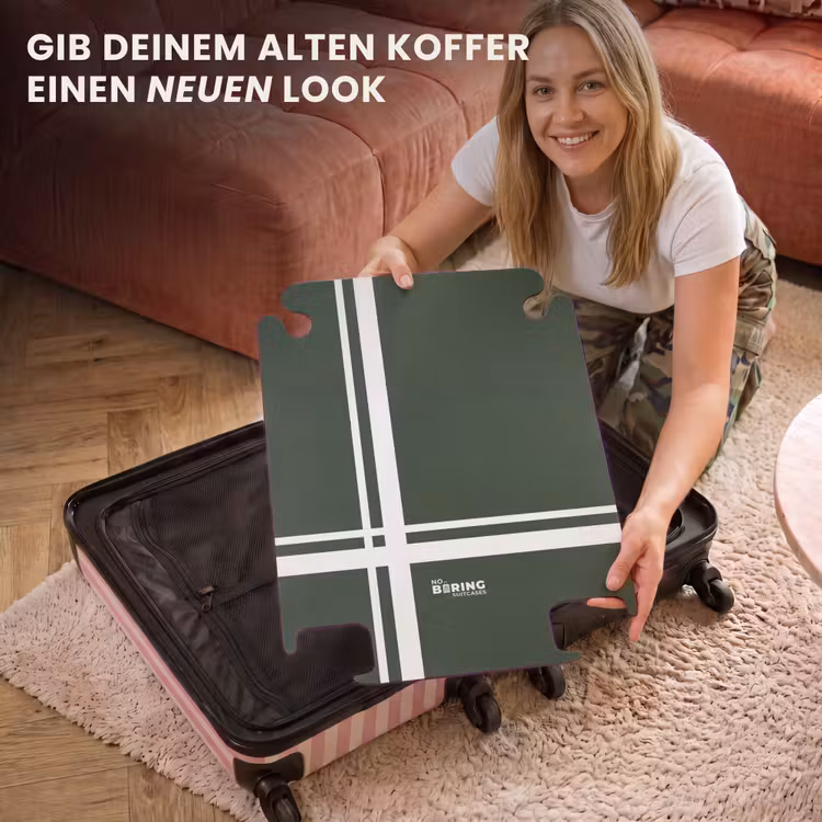 CaseSwap™ - Dunkelgrüner Hintergrund mit weißem Kreuzmuster unten links — 3