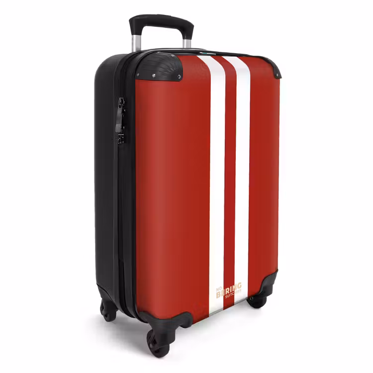 CaseSwap™ - Roter Hintergrund mit doppeltem weißen Mittelstreifen — 2