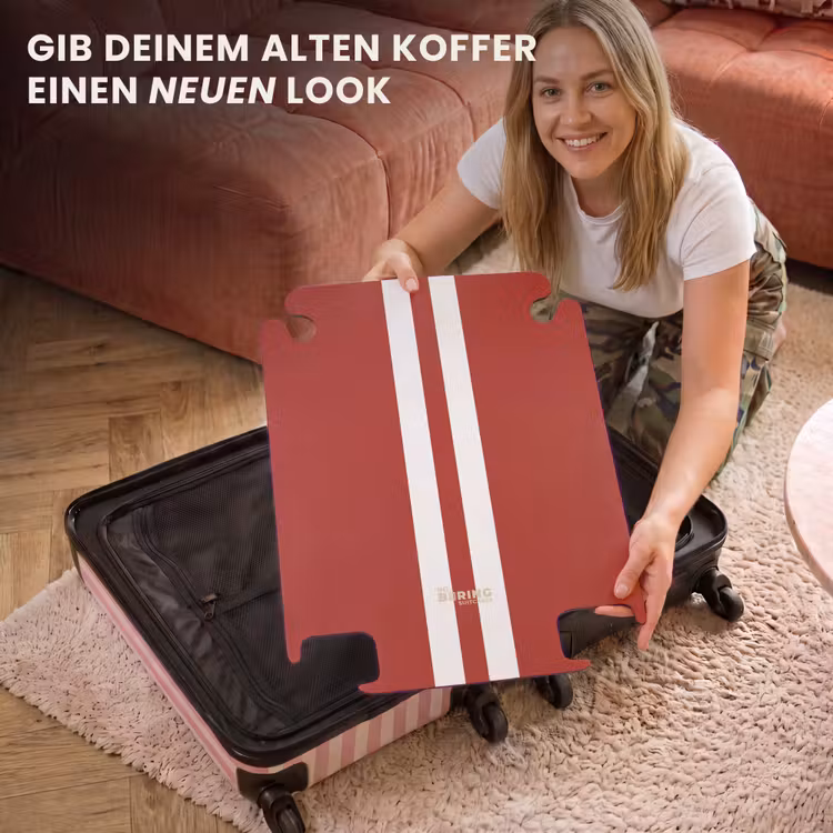 CaseSwap™ - Roter Hintergrund mit doppeltem weißen Mittelstreifen — 3