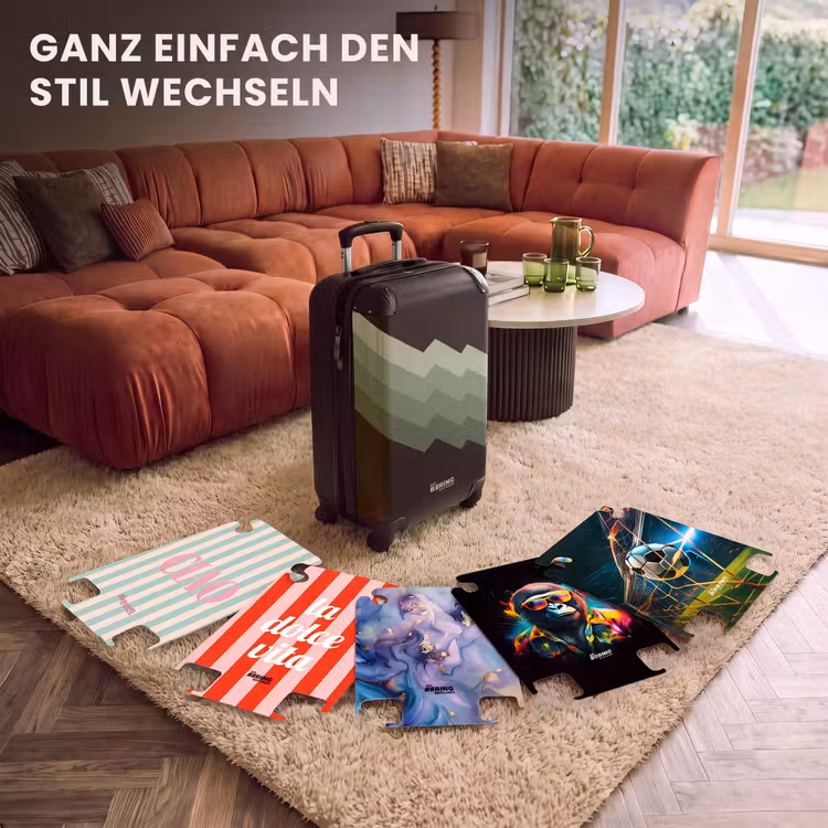 CaseSwap™ - Schwarzer Hintergrund mit kaskadenartigen grünen Zickzack-Streifen — 5