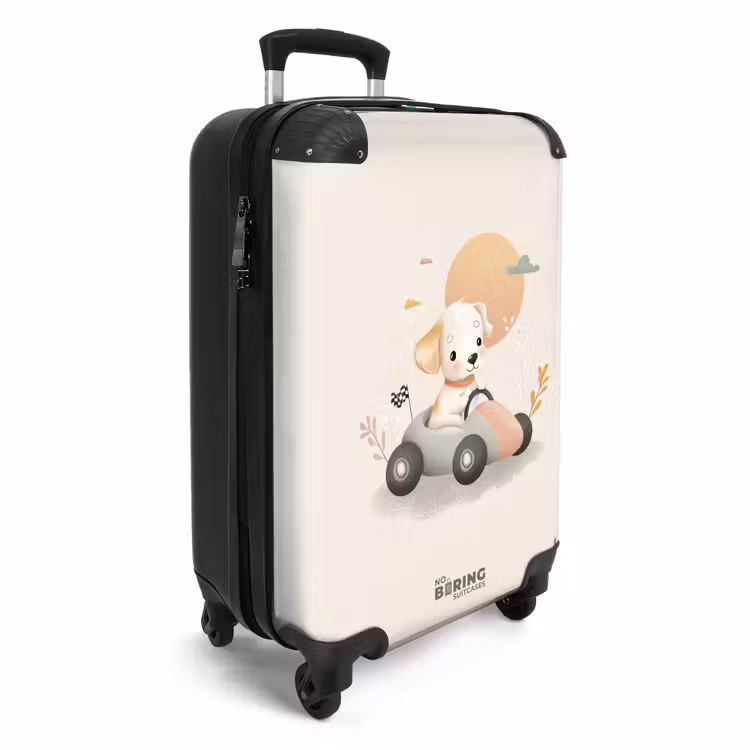 CaseSwap™ - Welpe in einem Rennwagen in Beigefarben — 2