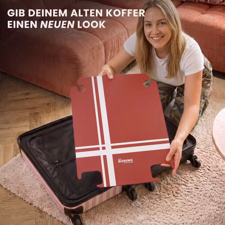 CaseSwap™ - Roter Hintergrund mit weißem Kreuzmuster unten links — 3