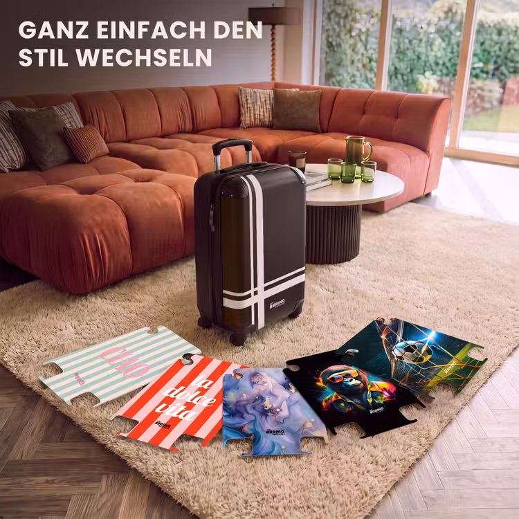 CaseSwap™ - Schwarzer Hintergrund mit weißem Kreuzmuster unten links — 5