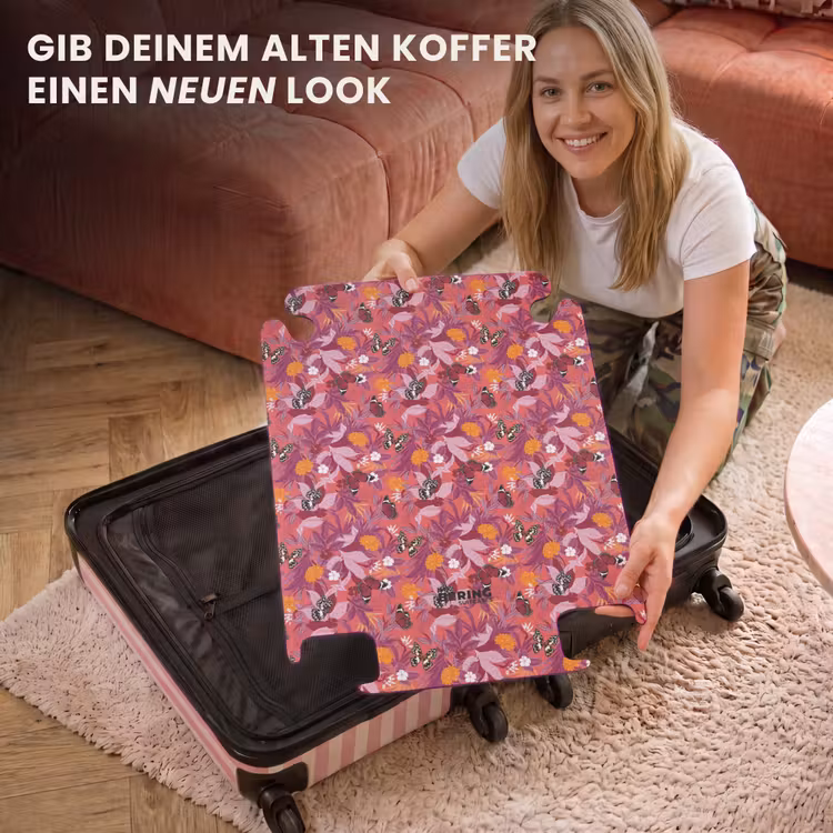 CaseSwap™ - Tropisches Schmetterlingsmuster dunkelrosa — 3