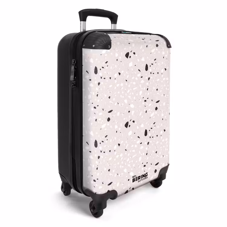 CaseSwap™ - Terrazzo-Muster beige mit schwarz und weiß — 2