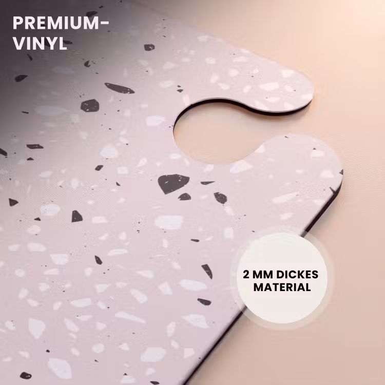CaseSwap™ - Terrazzo-Muster beige mit schwarz und weiß — 6
