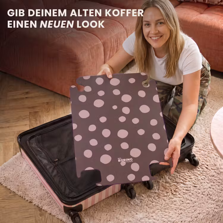 CaseSwap™ - Dunkelbrauner Hintergrund mit rosa Tupfen — 3