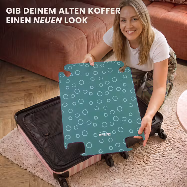 CaseSwap™ - Hellblaue Kreise auf dunkelgrünem Hintergrund — 3