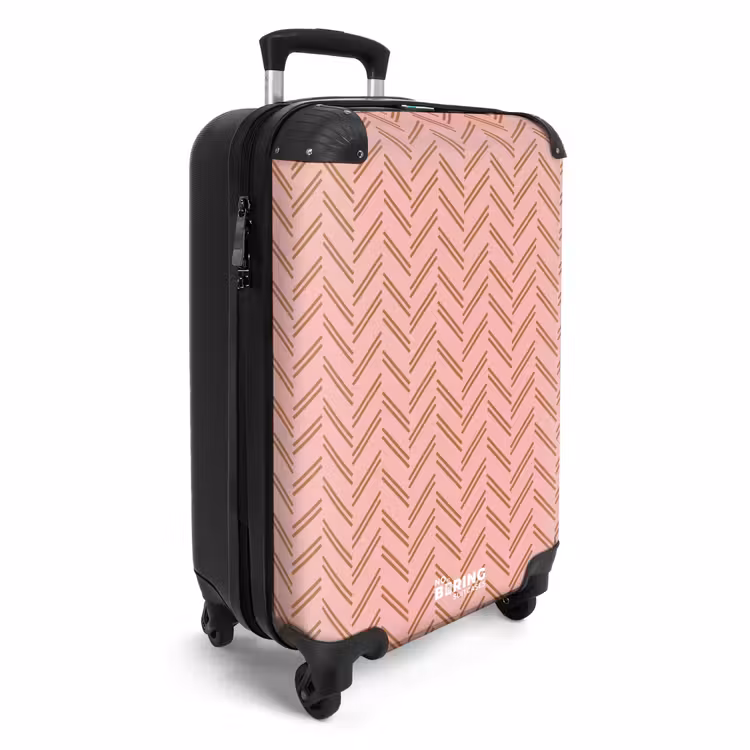 CaseSwap™ - Fischgrätenmuster mit rosa und braunen Farbtönen — 2