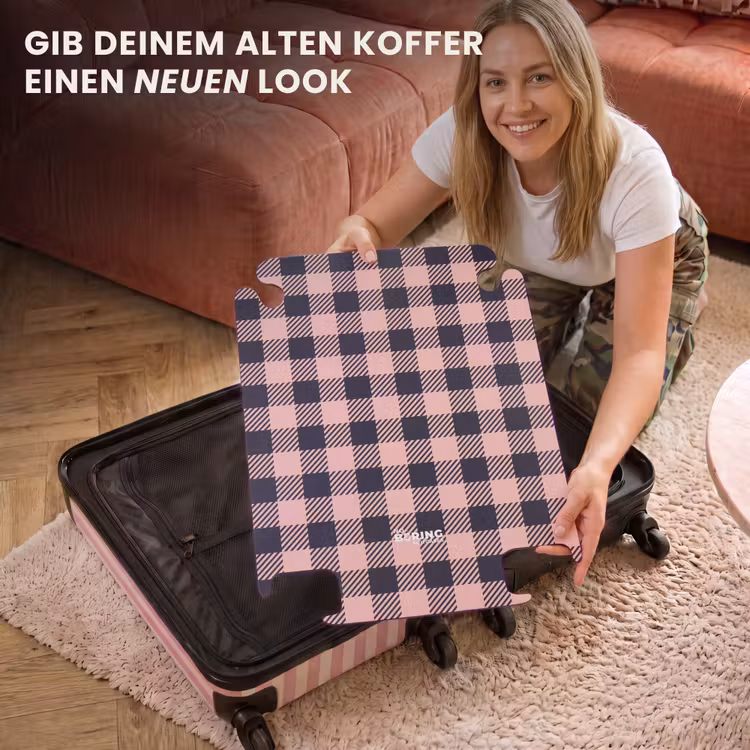 CaseSwap™ - Kariertes Schachbrettmuster in Rosa und Schwarz — 3