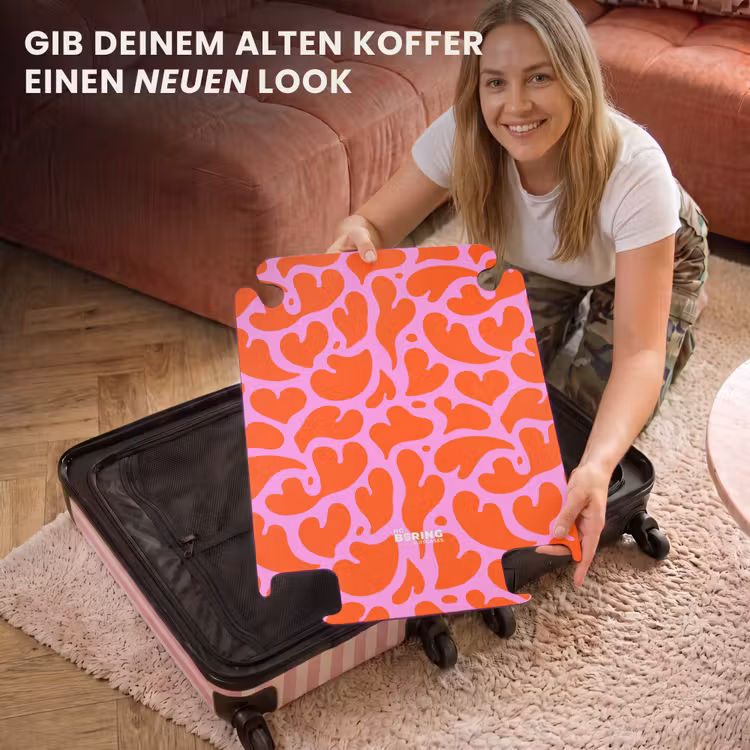 CaseSwap™ - Organisches Herzmotiv in Rot auf rosa Hintergrund — 3