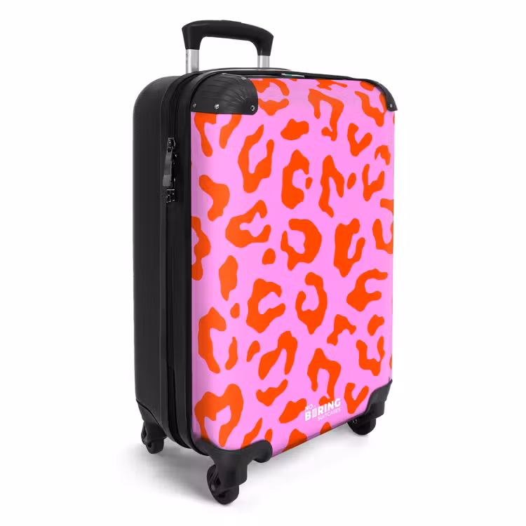 CaseSwap™ - Pantherdruck in Rot auf rosa Hintergrund — 2