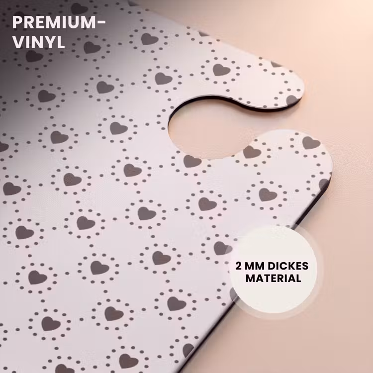 CaseSwap™ - Cremefarbener Hintergrund mit braunen Herzen — 6