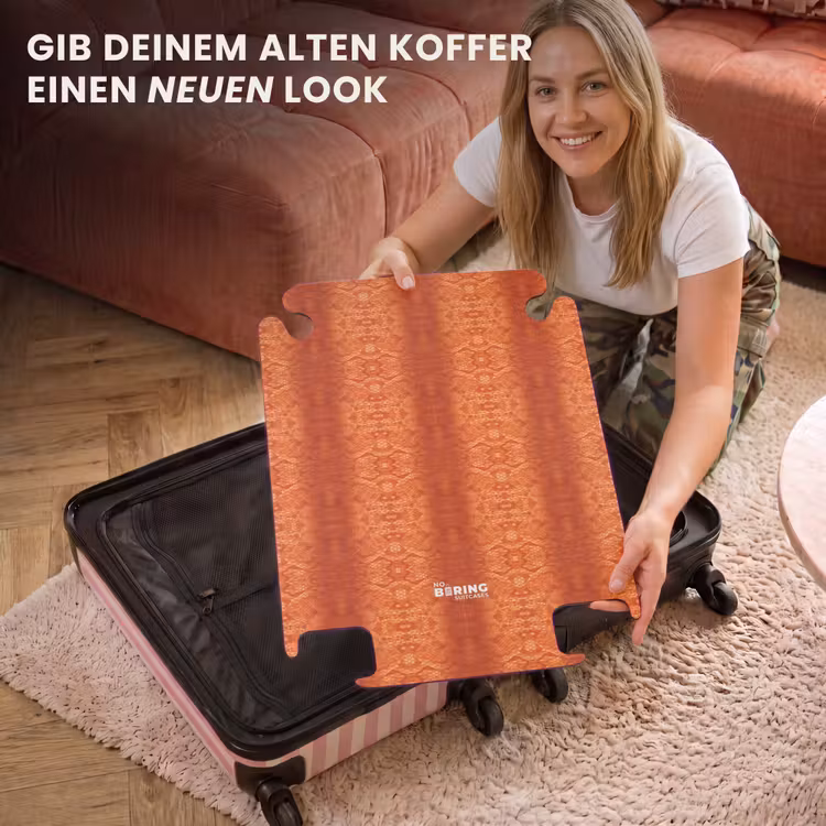 CaseSwap™ - Orangefarbene Schlangenhaut mit symmetrischer Schuppenstruktur — 3
