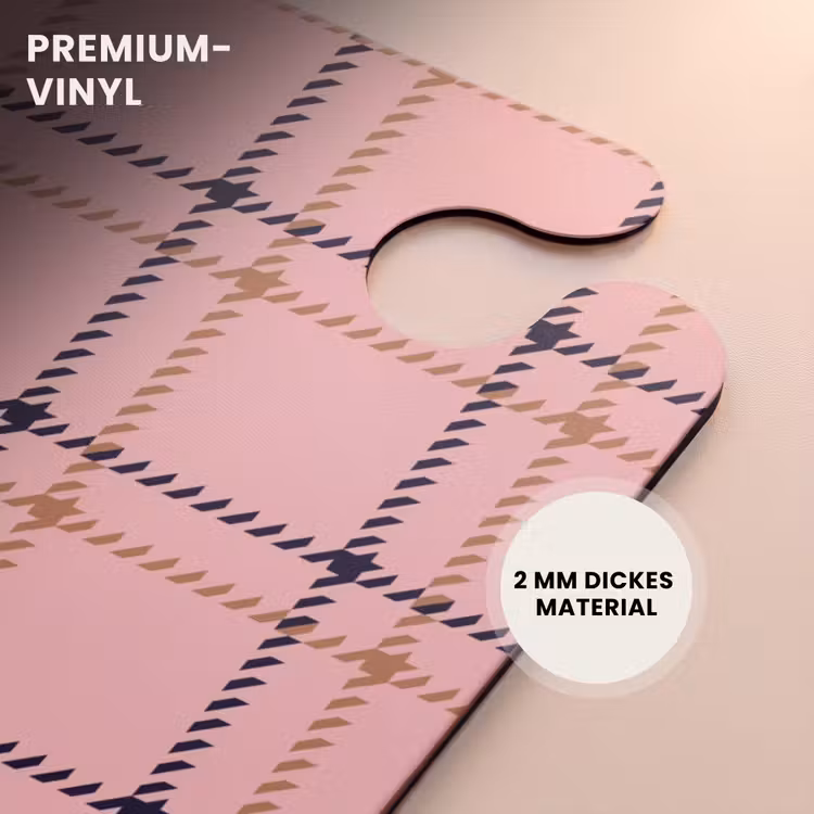 CaseSwap™ - Rosa karierte Textur mit braunen und schwarzen Akzenten — 6