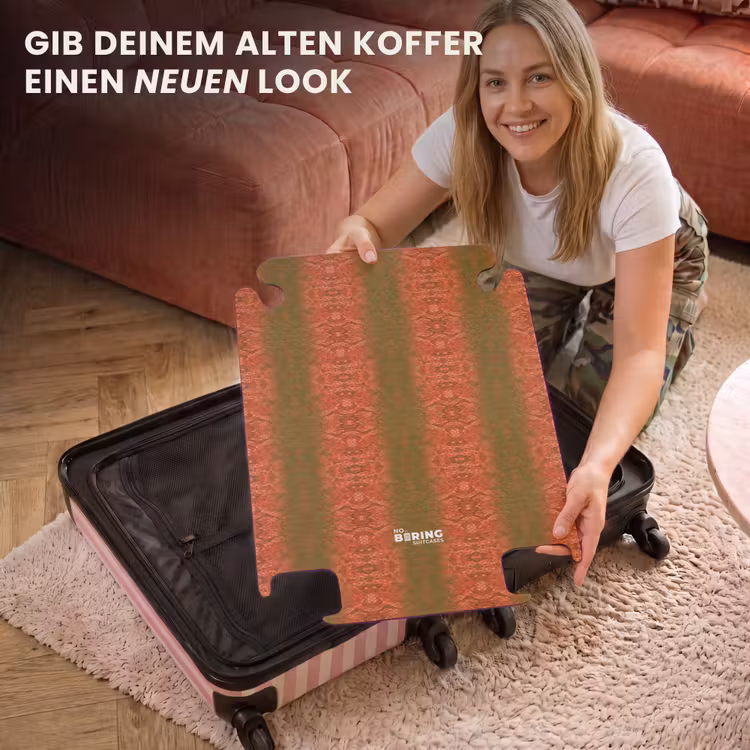 CaseSwap™ - Rot-grüne Schlangenhaut mit symmetrischer Schuppenstruktur — 3