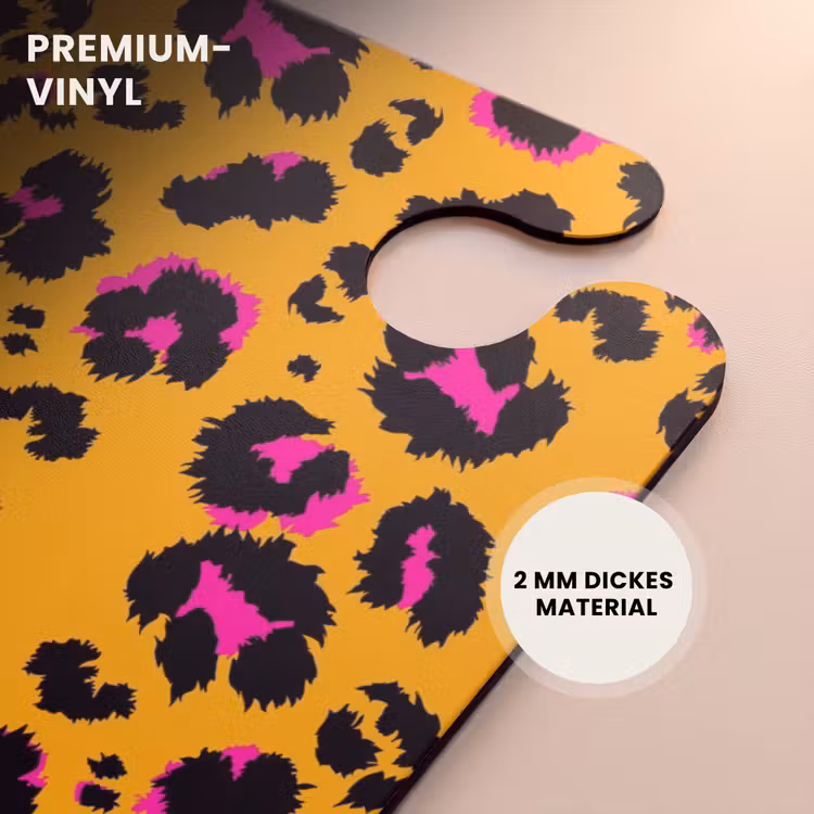 CaseSwap™ - Pantherflecken in Schwarz und Rosa auf orangefarbenem Hintergrund — 6