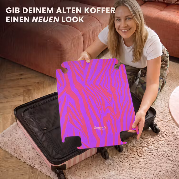 CaseSwap™ - Zebrastreifen in Rot und Lila mit modernem Flair — 3