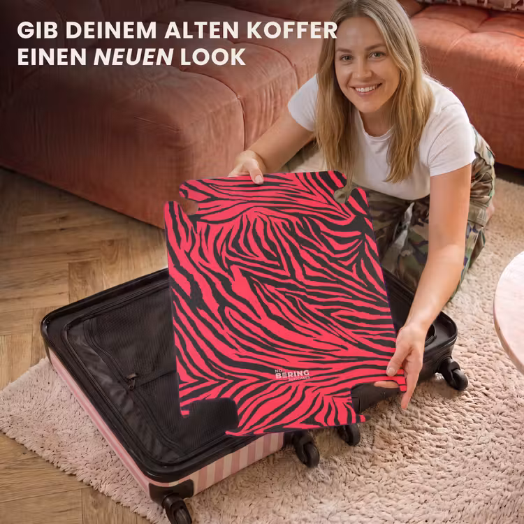 CaseSwap™ - Zebrastreifen in Schwarz auf hellrosa Hintergrund — 3