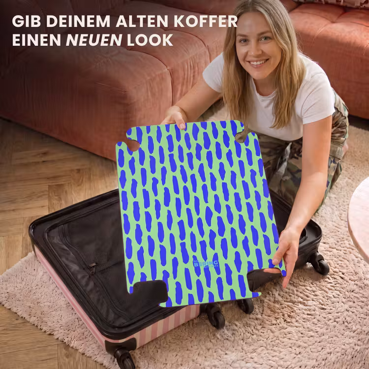 CaseSwap™ - Blaues Muster auf mintgrün — 3