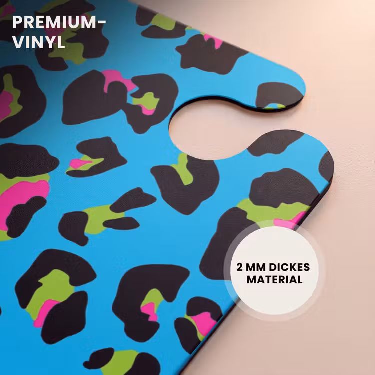 CaseSwap™ - Panther-Muster in Neonfarben auf blauem Hintergrund — 6