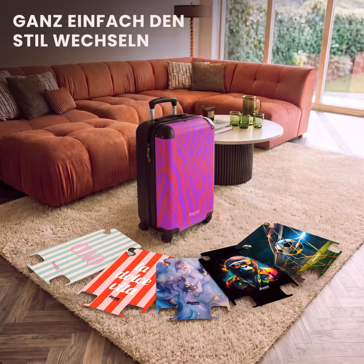 CaseSwap™ - Zebrastreifen in Rot und Lila mit modernem Flair — 5