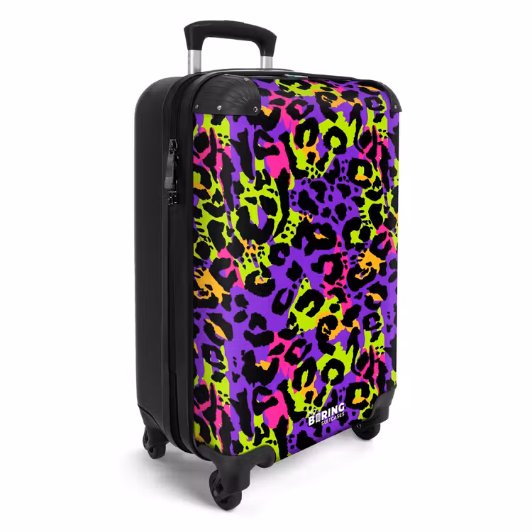 CaseSwap™ - Neon-Panther-Print auf Lila mit bunten Akzenten — 2
