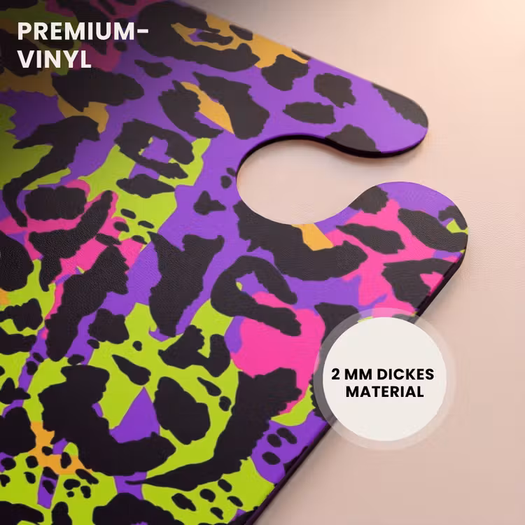 CaseSwap™ - Neon-Panther-Print auf Lila mit bunten Akzenten — 6