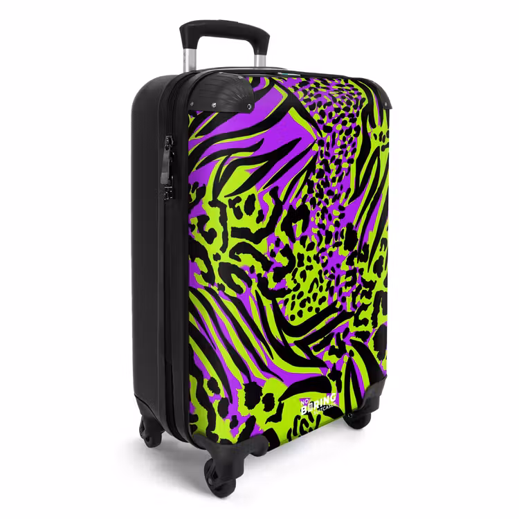 CaseSwap™ - Wilder Tierprint in Lila, Lindgrün und Schwarz — 2