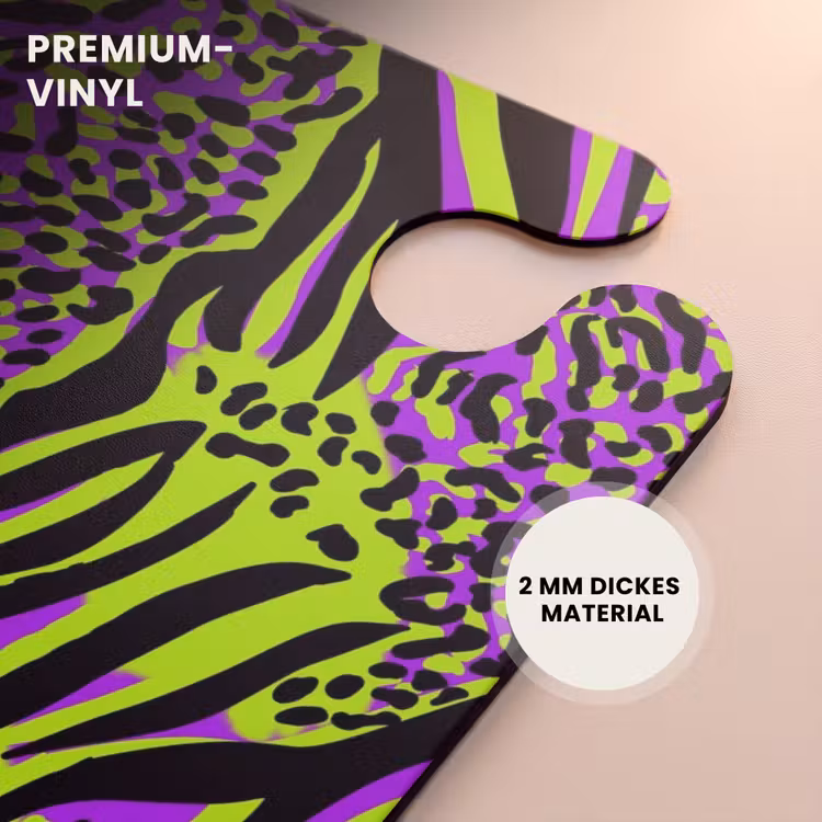 CaseSwap™ - Wilder Tierprint in Lila, Lindgrün und Schwarz — 6
